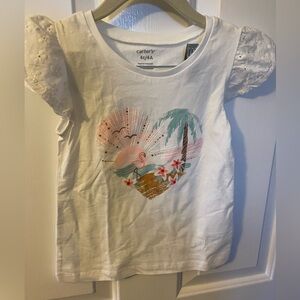 Toddler girl carters/osh kosh tropical outfit set. Top and skort included